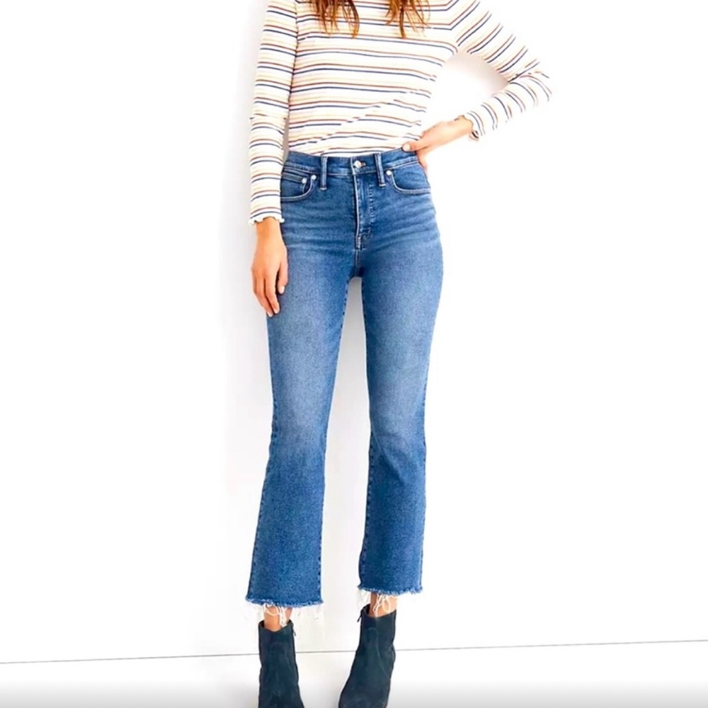 Madewell Blue Flare Wide Leg Jeans
